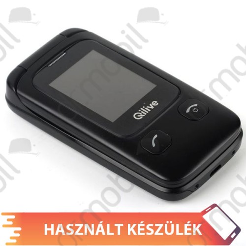 Használt mobiltelefon Qilive 141484 Senior nyitható 2,4" DS fekete mobiltelefon 0001547
